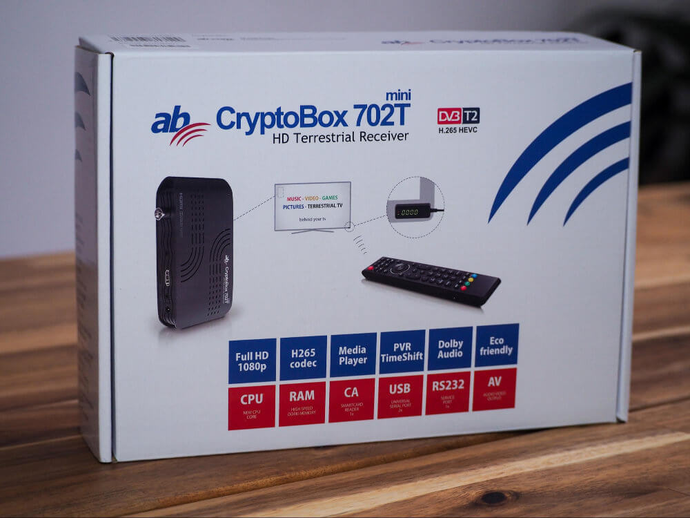 Krabice set-top boxu AB CryptoBox 702T mini HD