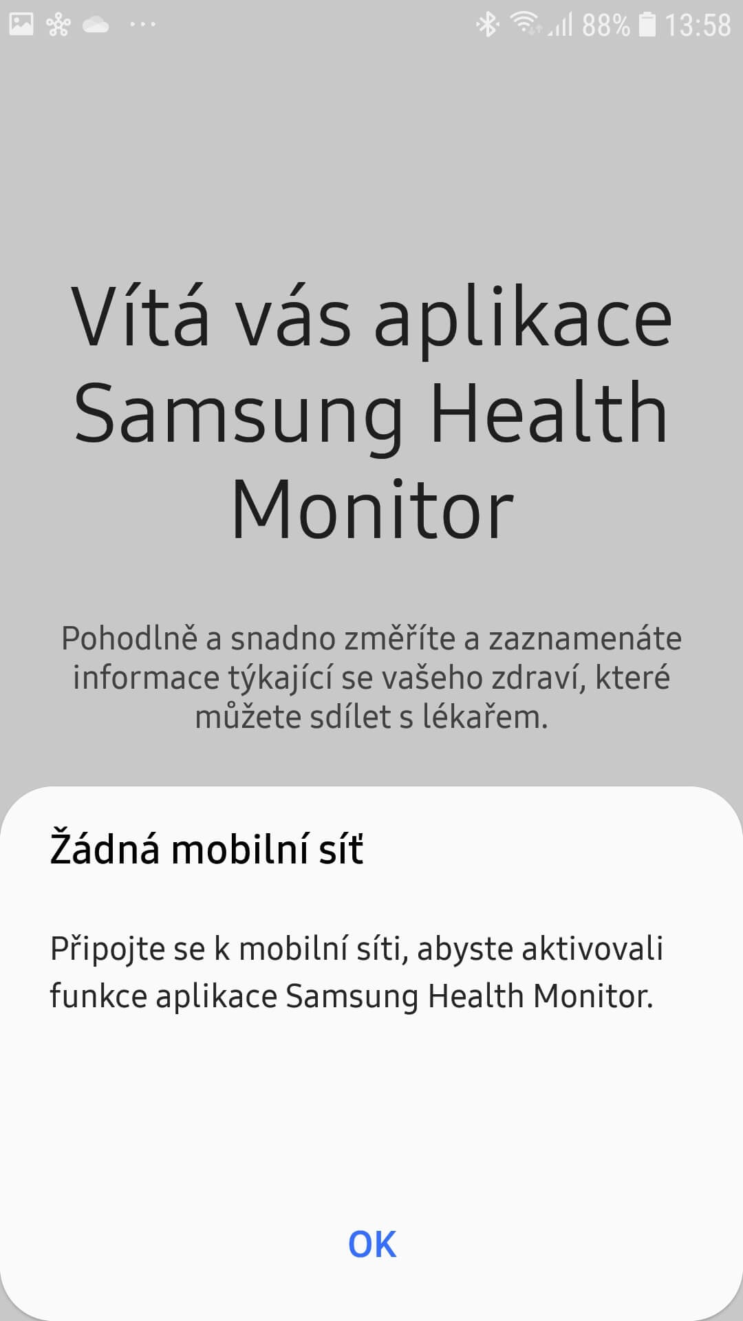 Mobilní aplikace Samsung Health Monitor