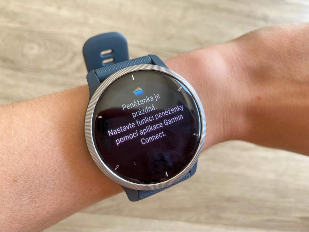 Garmin Pay je třeba nastavit