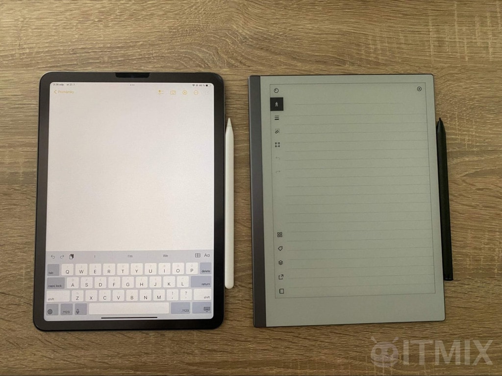 iPad má podsvícení, reMarkable 2 nikoliv
