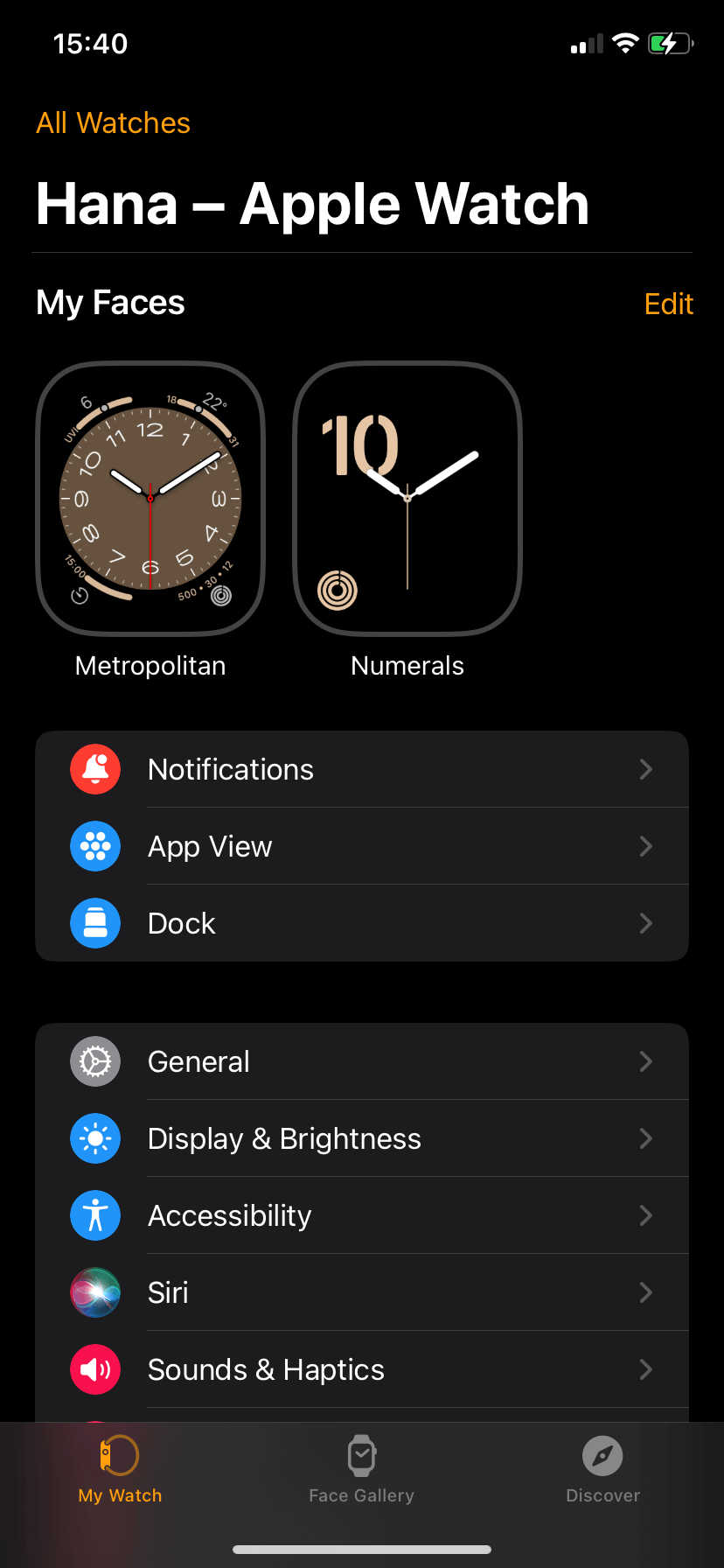 Mobilní aplikace Apple Watch