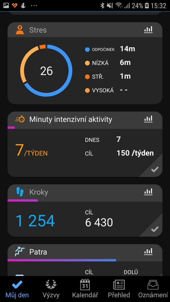 Úvodní obrazovka aplikace