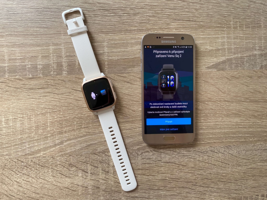 K párování slouží aplikace Garmin Connect