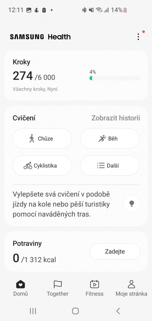 Aplikace Samsung Health