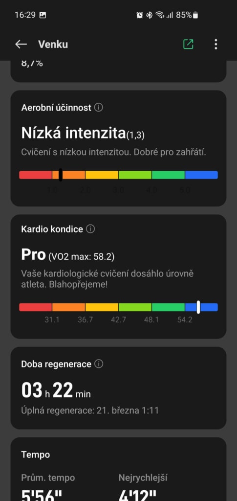 Vývoj hodnoty VO2 max bude zajímat hlavně sportovce