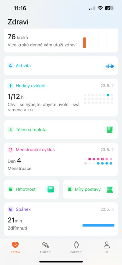Detailní statistiky týkající se zdraví