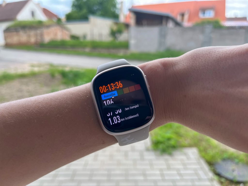Data během cvičení