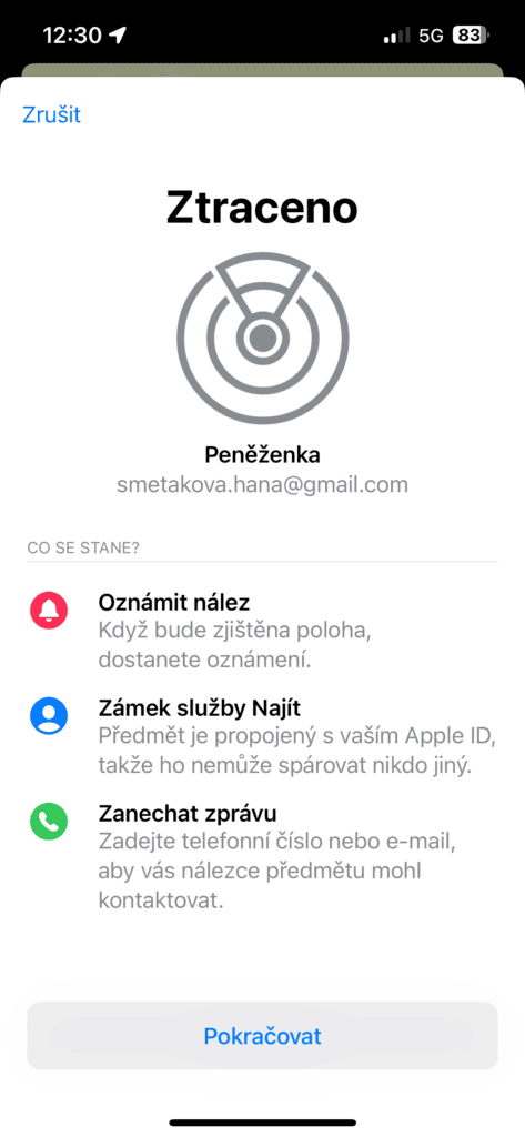 Můžete zapnout režim Ztráty