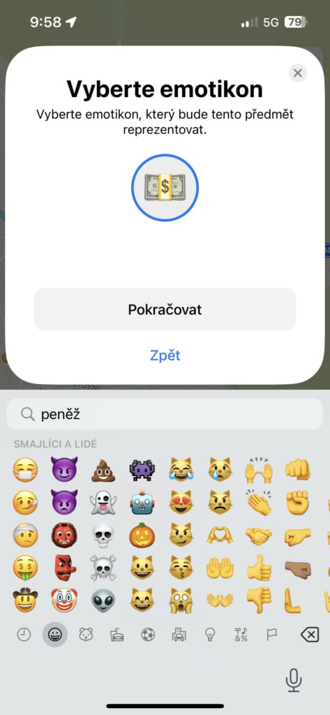 Můžete si ji pojmenovat a přidat emotikon