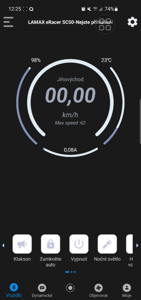 Aplikace je relativně přehledná