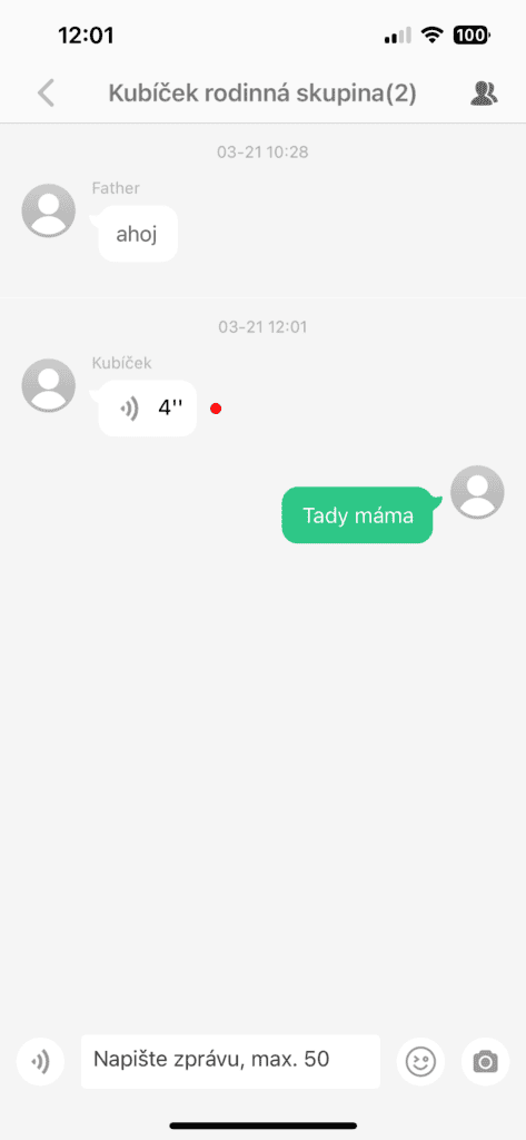 Komunikovat lze i v rámci rodinné skupiny