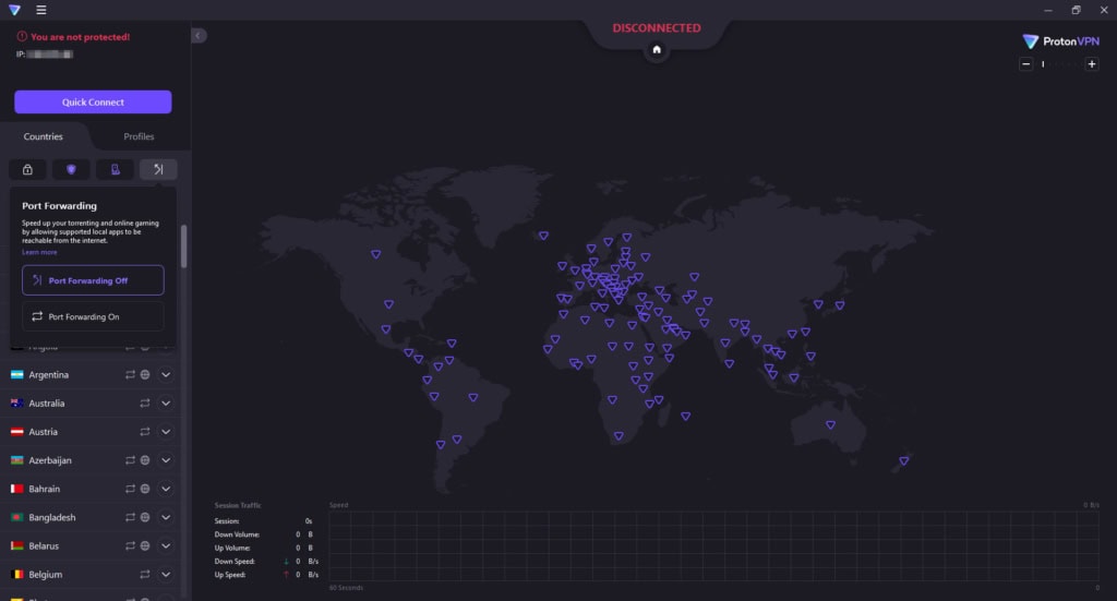 Funkce Port Forwarding