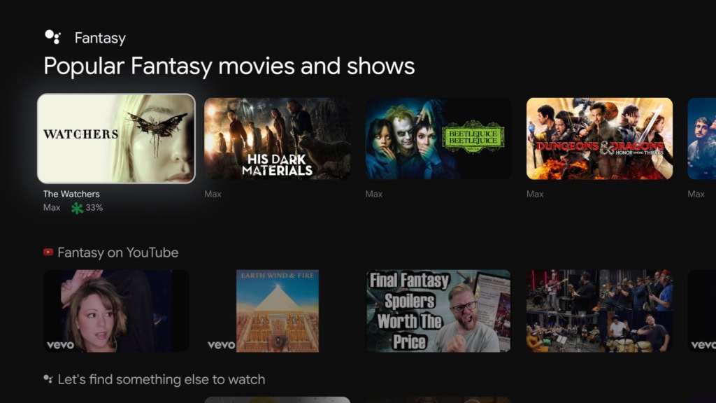 Google TV umí obsah z více platforem spojit do jedné knihovny