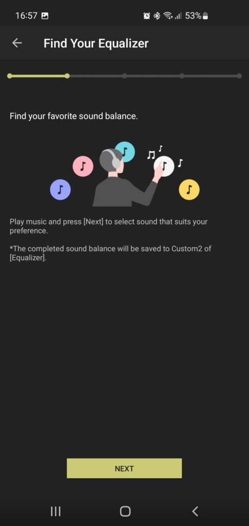 Funkce Find Your Equalizer