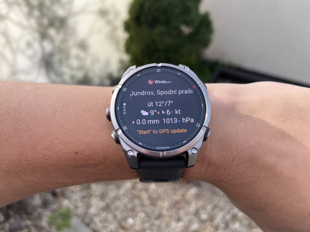 Widget Windy a aktuální předpověď. (Foto: Stanislav Janů)