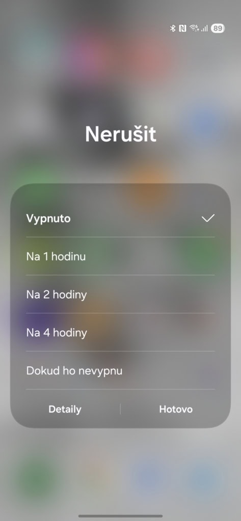 Notifikace se nezobrazují v režimu Nerušit (Zdroj: Stanislav Janů)