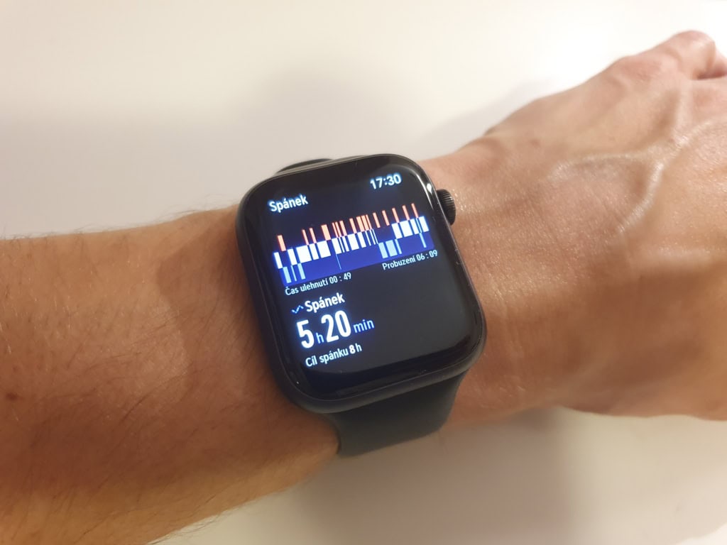 Graf spánkových fází. Foto: Martin Dajča