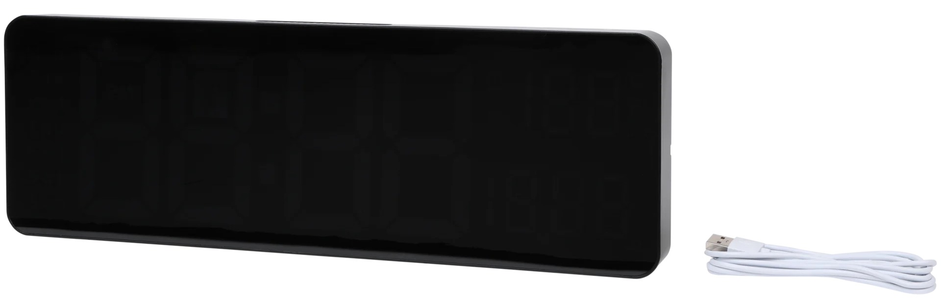 Hodiny se napájejí přiloženým dvoumetrovým USB kabelem nebo dvěma bateriemi AAA. Zdroj: Oficiální materiály distributora.