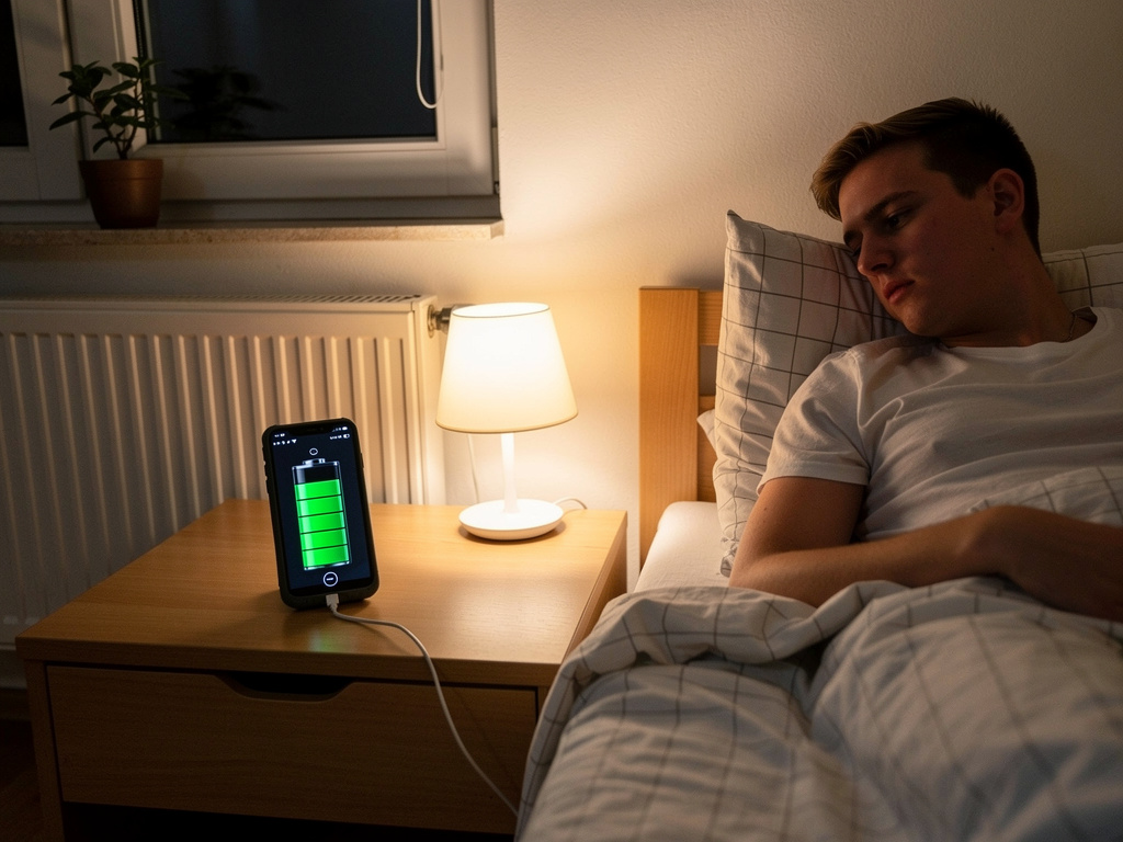 Optimalizované nabíjení v mobilu samo pozdrží plnění u 80 procent a zbytek doplní až před ranním budíkem. Ilustrační foto.