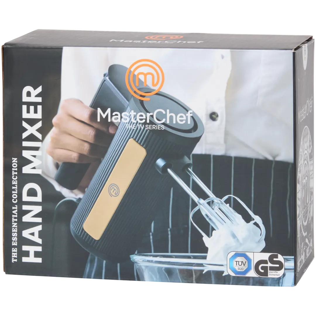 Mixér se prodává v balení řady MasterChef The Essential Collection, k dostání na prodejnách Action. Zdroj: Oficiální materiály distributora.