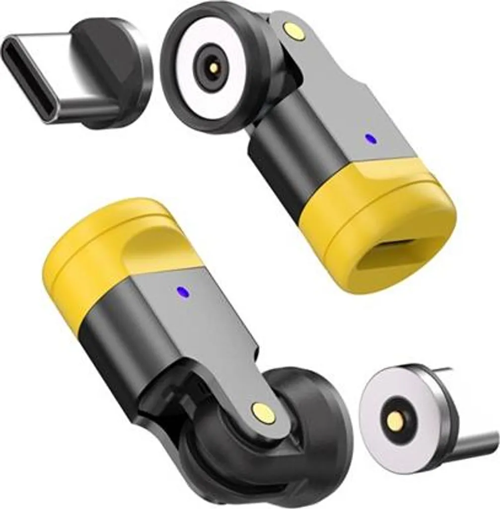 Malá koncovka zůstává v portu telefonu, větší díl s otočným kloubem se na ni přichytí magnetem. Zdroj: Oficiální materiály distributora.